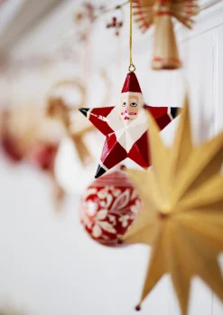 MADAM STOLTZ Handbemalter Weihnachtsmann zum Aufhängen