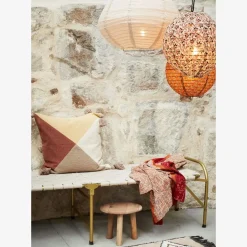 MADAM STOLTZ Kleiner Hocker aus recyceltem Holz