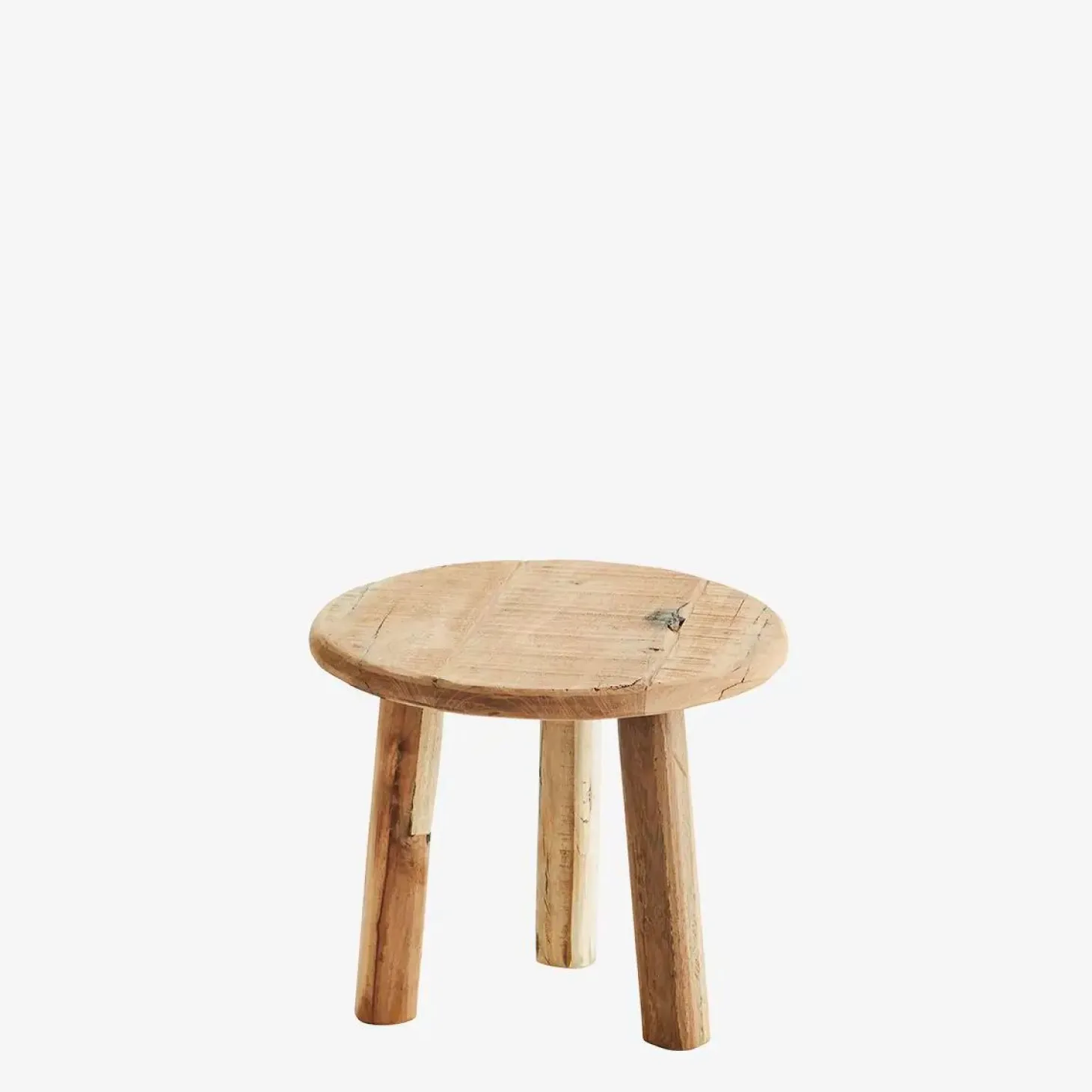 MADAM STOLTZ Kleiner Hocker aus recyceltem Holz