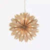 MADAM STOLTZ Papierstern mit LED Beleuchtung naturfarben Ø 30 cm