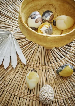 MADAM STOLTZ Pappmasche Eier weiß