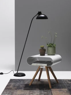 Müller Möbelfabrikation LO 12 Beistelltisch mit Ablage RAL 1012 Zitronengelb Eiche