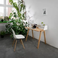 Müller Möbelfabrikation PS 04 Sekretär ozeanblau (RAL 5020) Eiche geölt