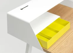 Müller Möbelfabrikation PS 04 Sekretär ozeanblau (RAL 5020) Eiche geölt