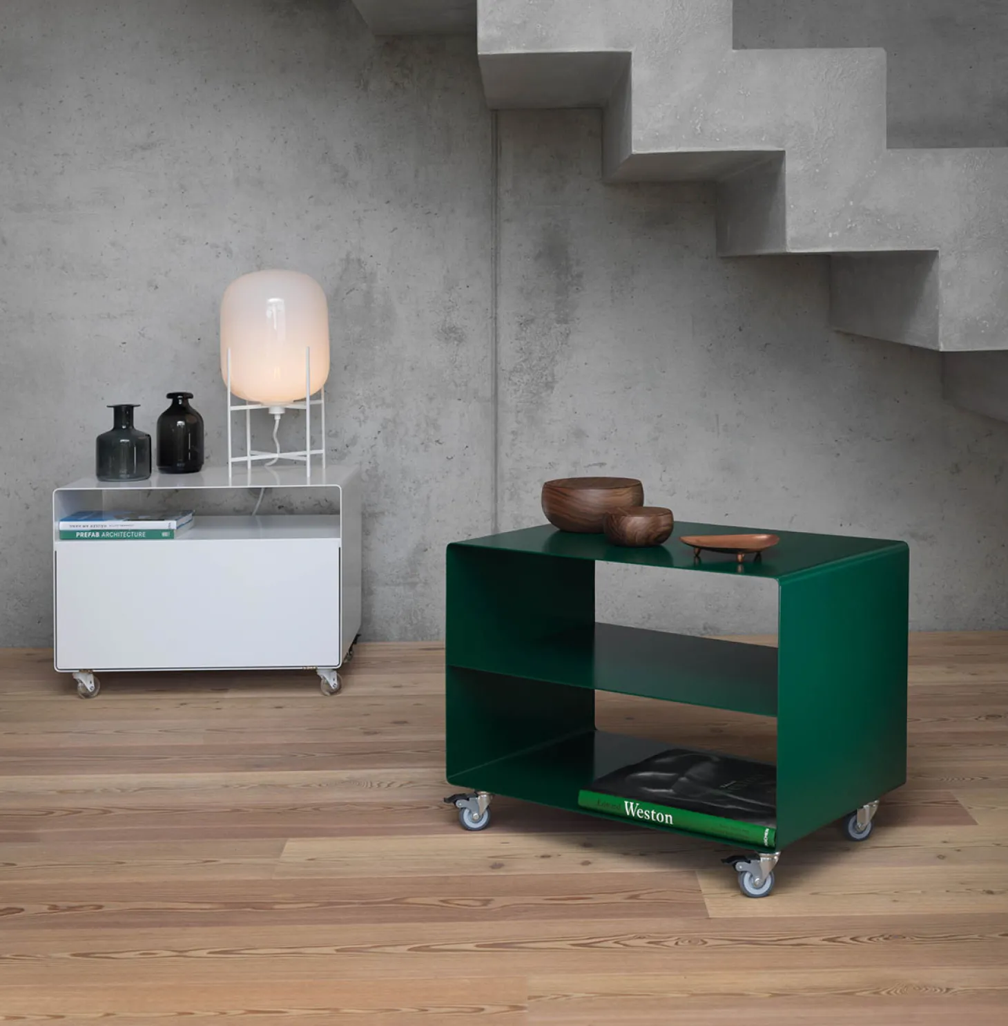 Müller Möbelfabrikation R 103 Rollwagen/Beistelltisch Verkehrsgelb (RAL 1023)