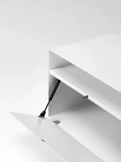 Müller Möbelfabrikation R 107 Rollwagen mit Klapptür Resedagrün (RAL 6011)