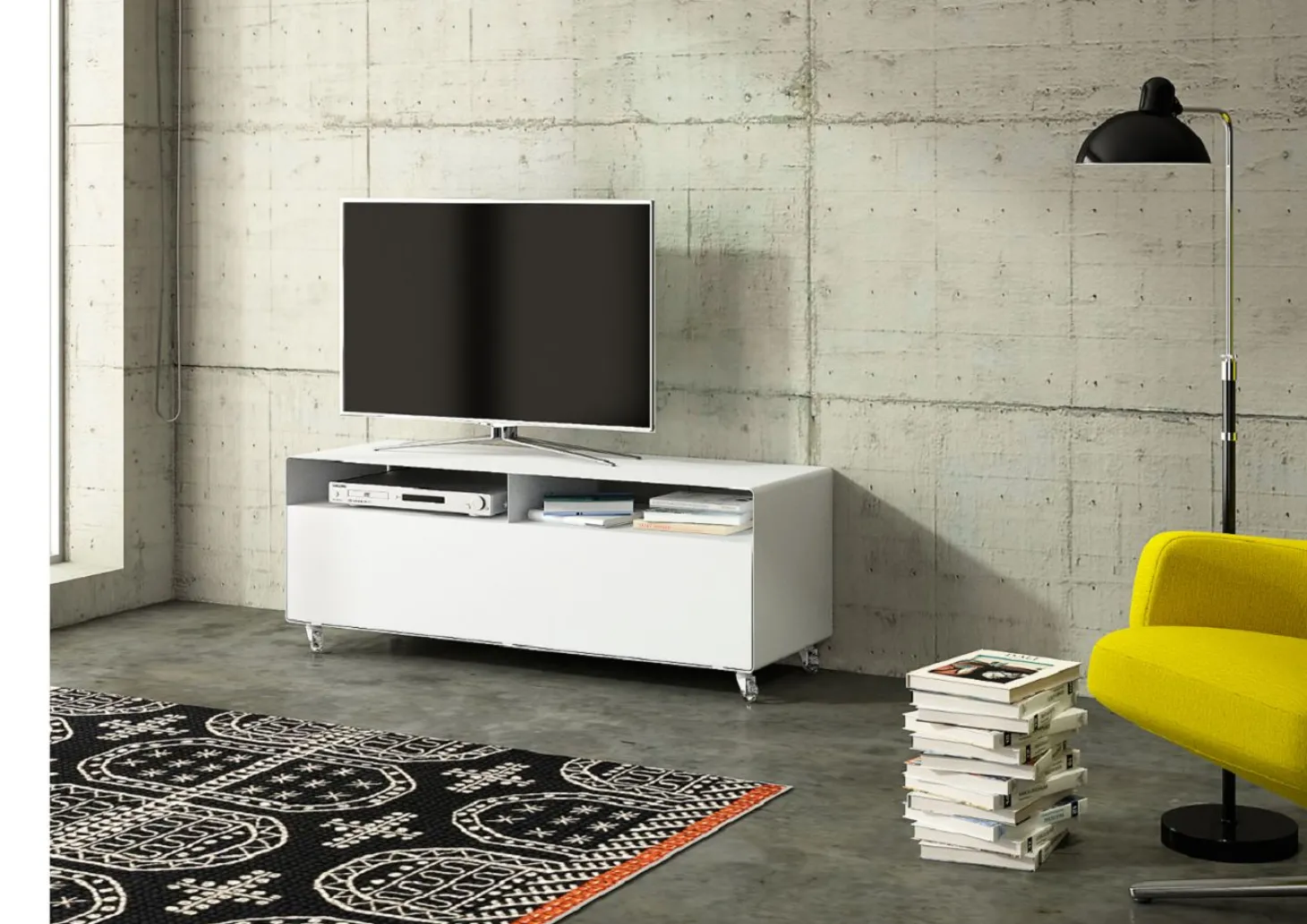 Müller Möbelfabrikation R 109 Sideboard rollbar Transparentrollen Resedagrün (RAL 6011)