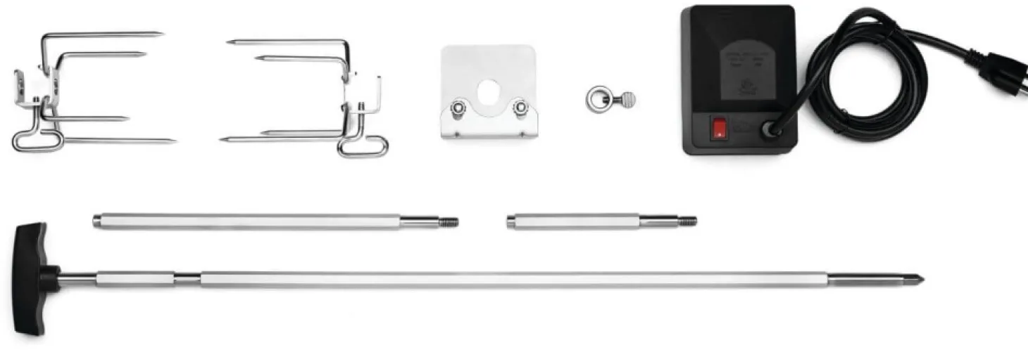 Napoleon Robustes Drehspieß-Kit für Holzkohlegrills mit ∅ 47 und ∅ 57 cm