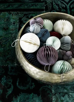 Nordal Fluffy - Papieranhänger Herz off white 9 cm