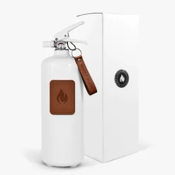 Nordic Flame Feuerlöscher 2 kg - Dunkelbraunes Leder