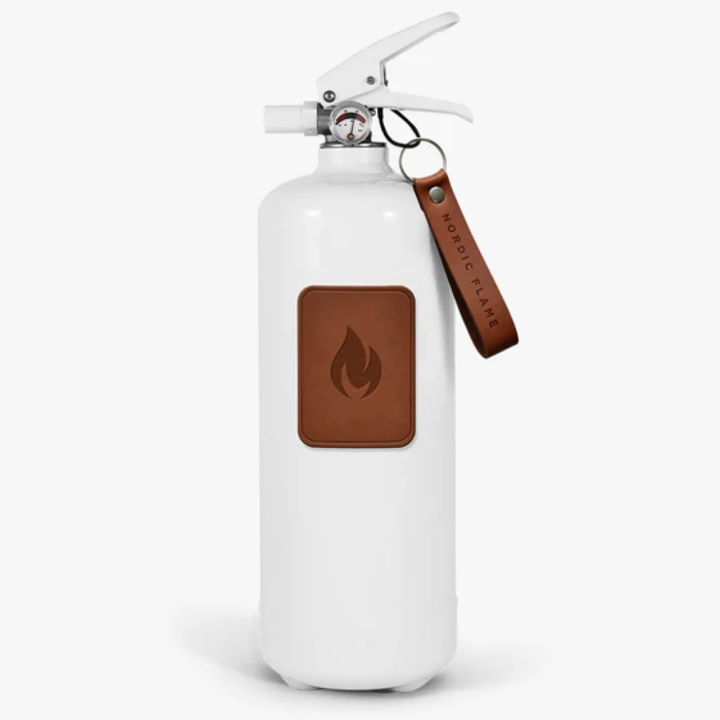 Nordic Flame Feuerlöscher 2 kg - Dunkelbraunes Leder