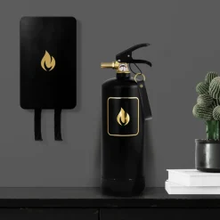 Nordic Flame Löschdecke - Schwarz / Gold