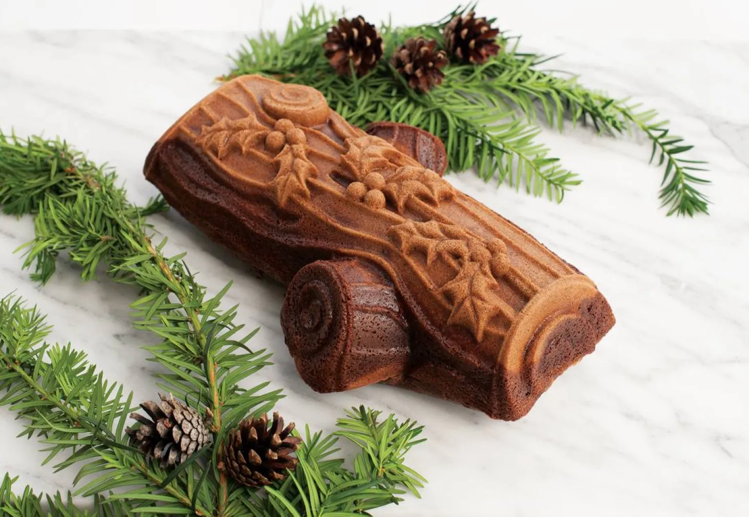 Nordic Ware Weihnachtliche Backform Buche De Noel Yule