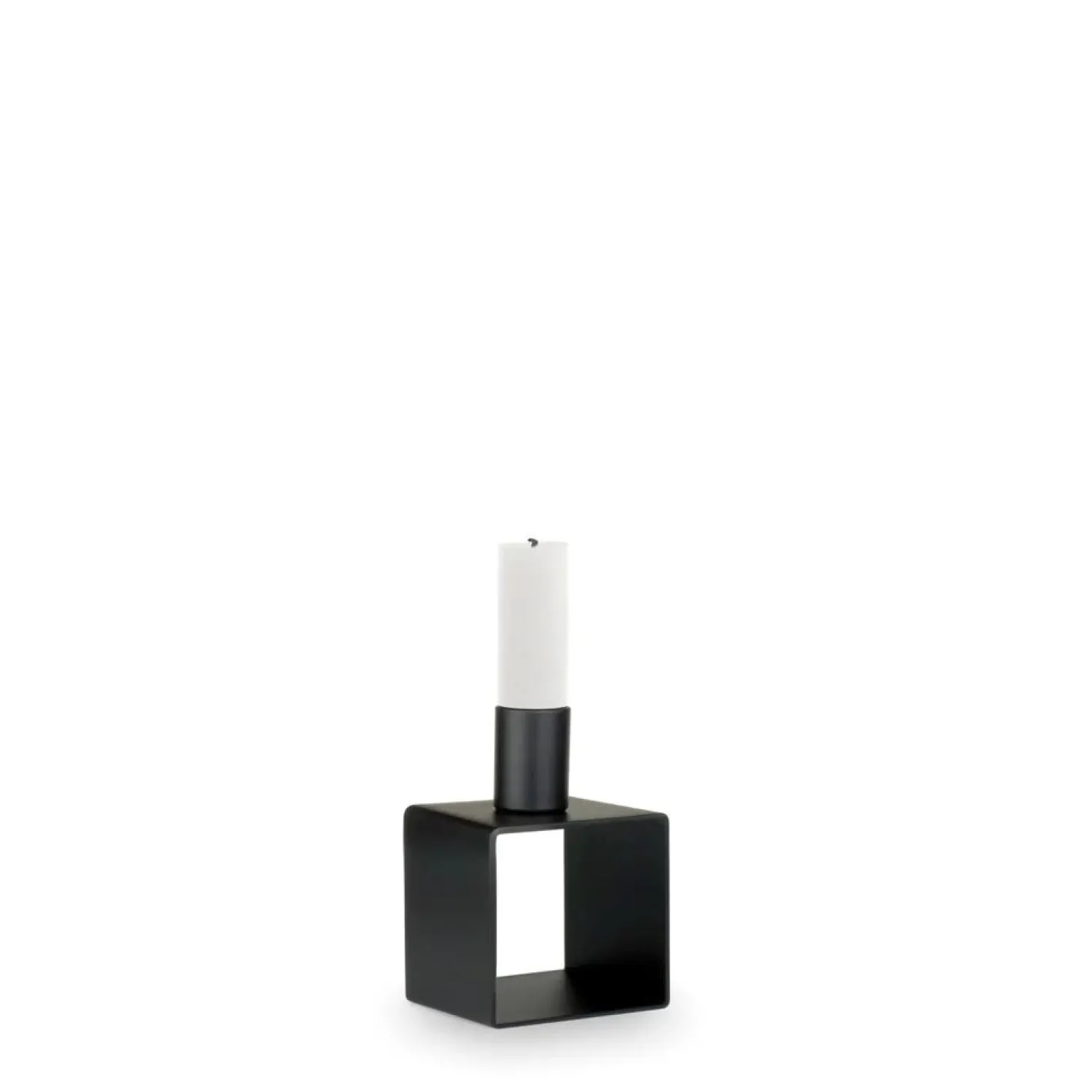 Novoform Frame Kerzenhalter schwarz - skandinavischer Stil 6,7 x 9,7 cm