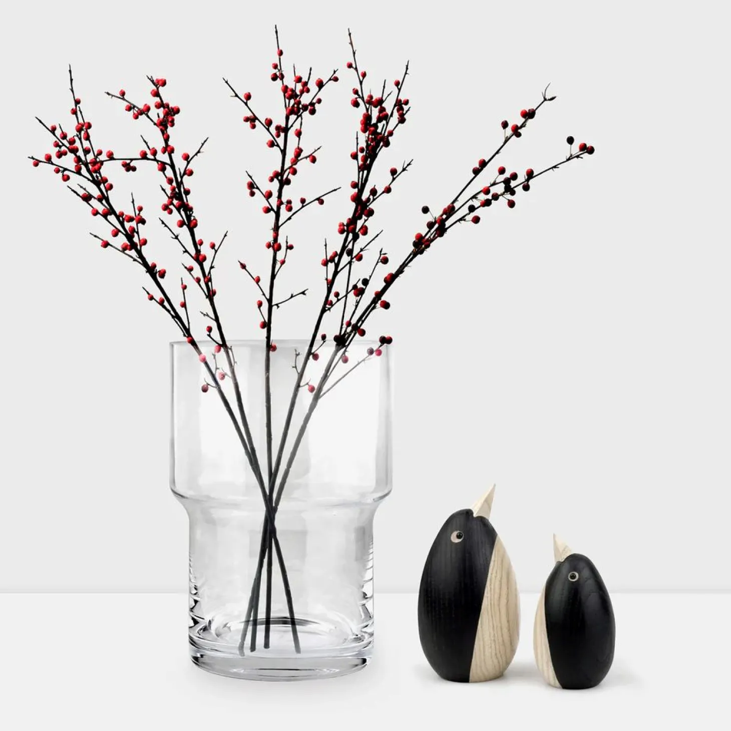 Novoform Pinguin Dekotier aus Eschenholz 4,7 x 8,5 cm