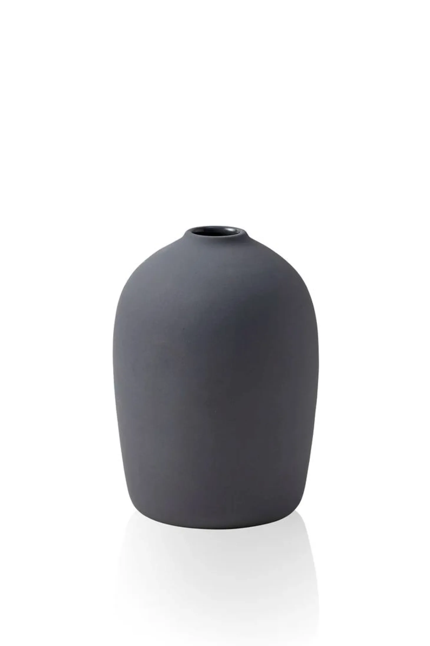 Novoform Raw zylindrische Keramikvase mit kleiner Öffnung 14,5 cm grau