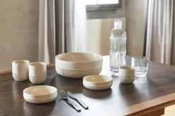 Novoform Root Salatschüssel - gerilltes Design beige