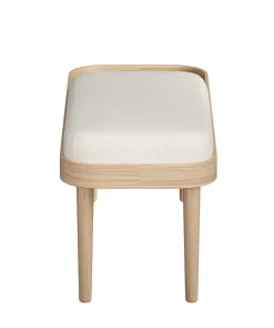 Novoform Serena Holzbank mit abgerundeten Ecken Eiche natur Weiß