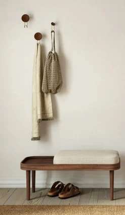 Novoform Serena Holzbank mit abgerundeten Ecken Eiche natur Weiß