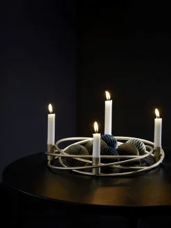 Philippi Bergamo Adventskranz für Stabkerzen - gold