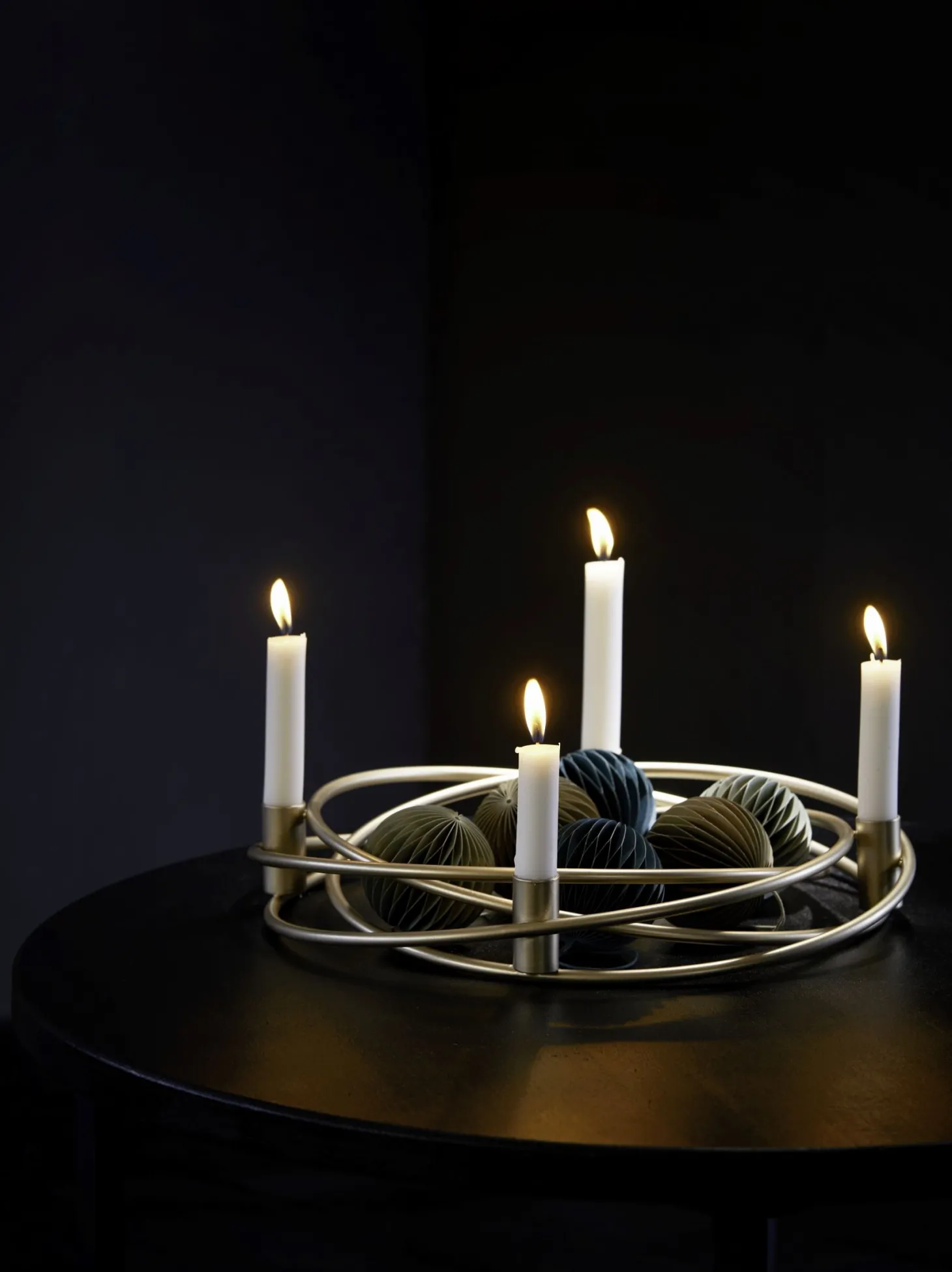 Philippi Bergamo Adventskranz für Stabkerzen - gold