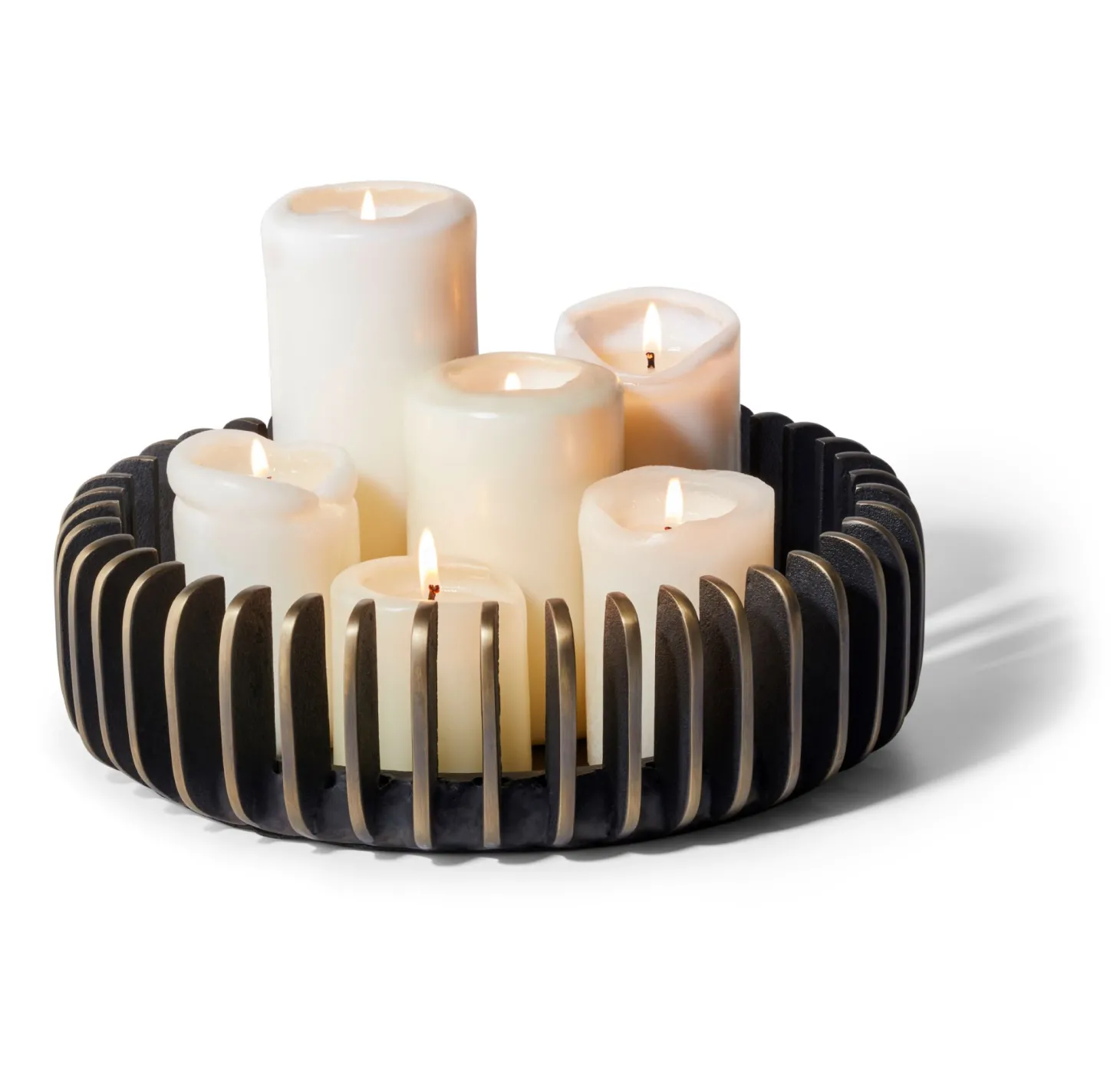 Philippi Bilbao Schale/Kerzenhalter in Antique-Gold