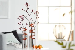 Philippi Loom Vase orange/hochglanzpoliert Höhe 39 cm, Ø 9 cm