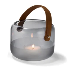 Philippi Marlon Windlicht mit Ledergriff Ø 15 cm