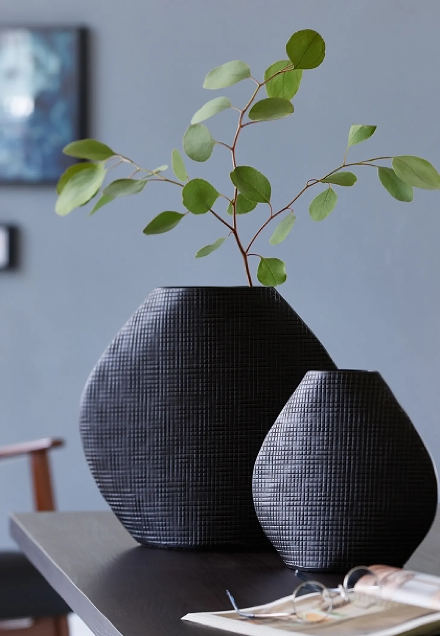 Philippi Outback Vase schwarz Größe L, l 38 cm, b 11 cm, h 34 cm