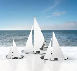 Philippi Regatta Boot mit Teelichthalter Länge 10 cm, Breite 6 cm, Höhe 12 cm