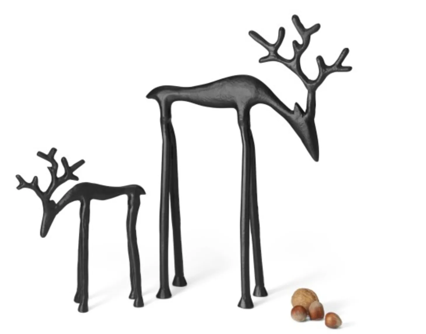 Philippi SNORRE Weihnachtsdeko Rentier - aus Aluminium schwarz 20 cm