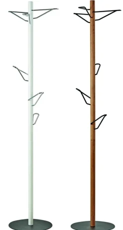 pieperconcept Standgarderobe FAIDO Metall verchromt, Holz weiß