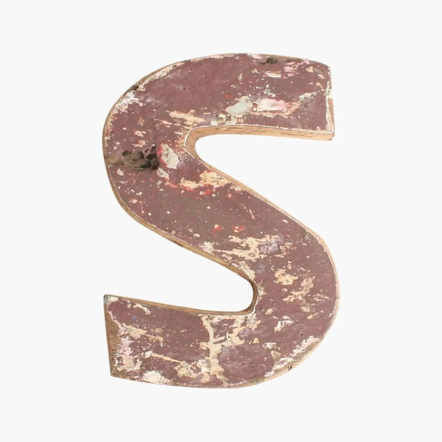 Raw Materials Holzbuchstabe - Vintage S