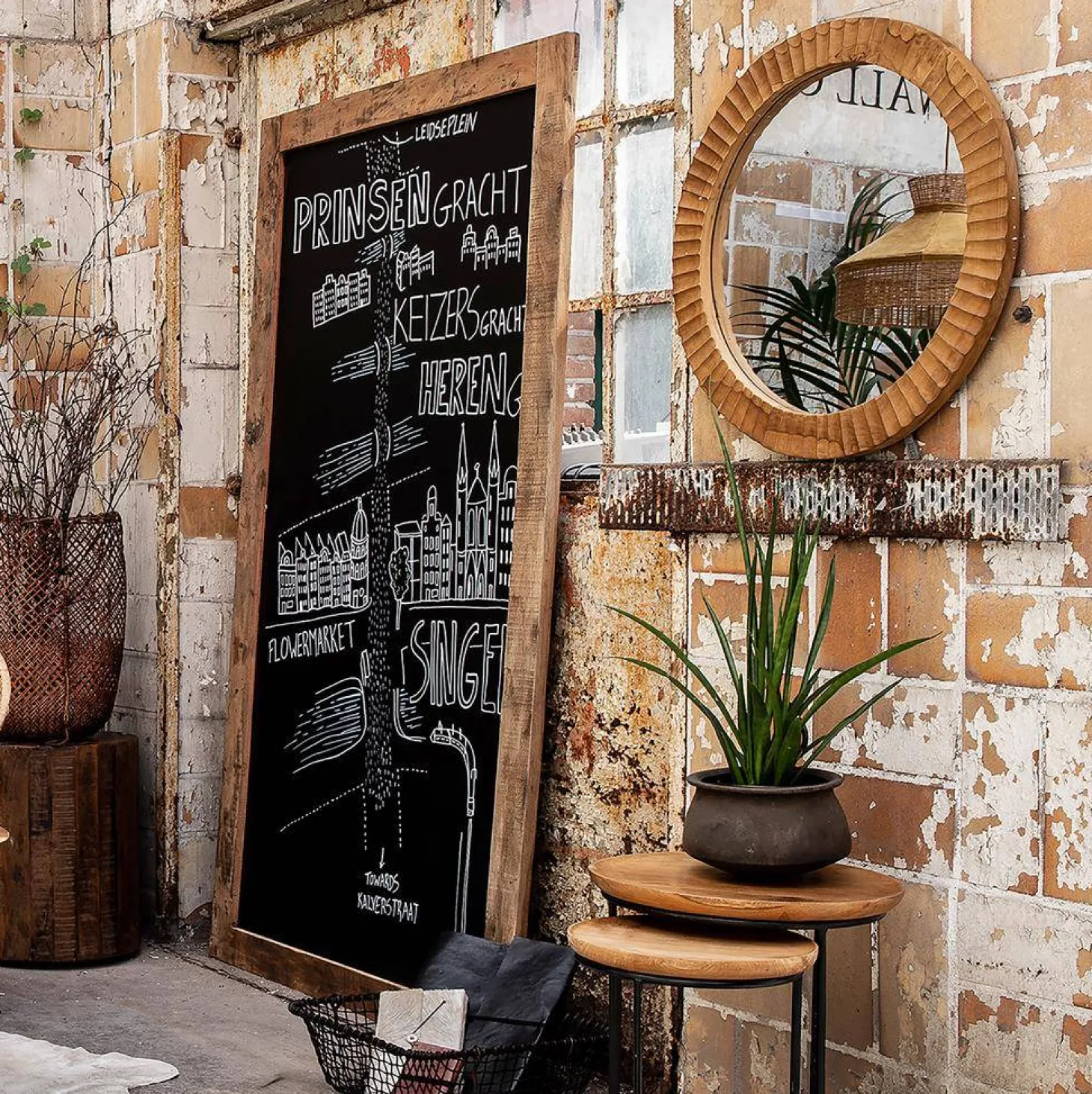 Raw Materials Kreidetafel Groß 180x100x3 cm