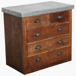 Raw Materials Sideboard - Zink; 83x48x83 cm