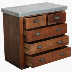 Raw Materials Sideboard - Zink; 83x48x83 cm