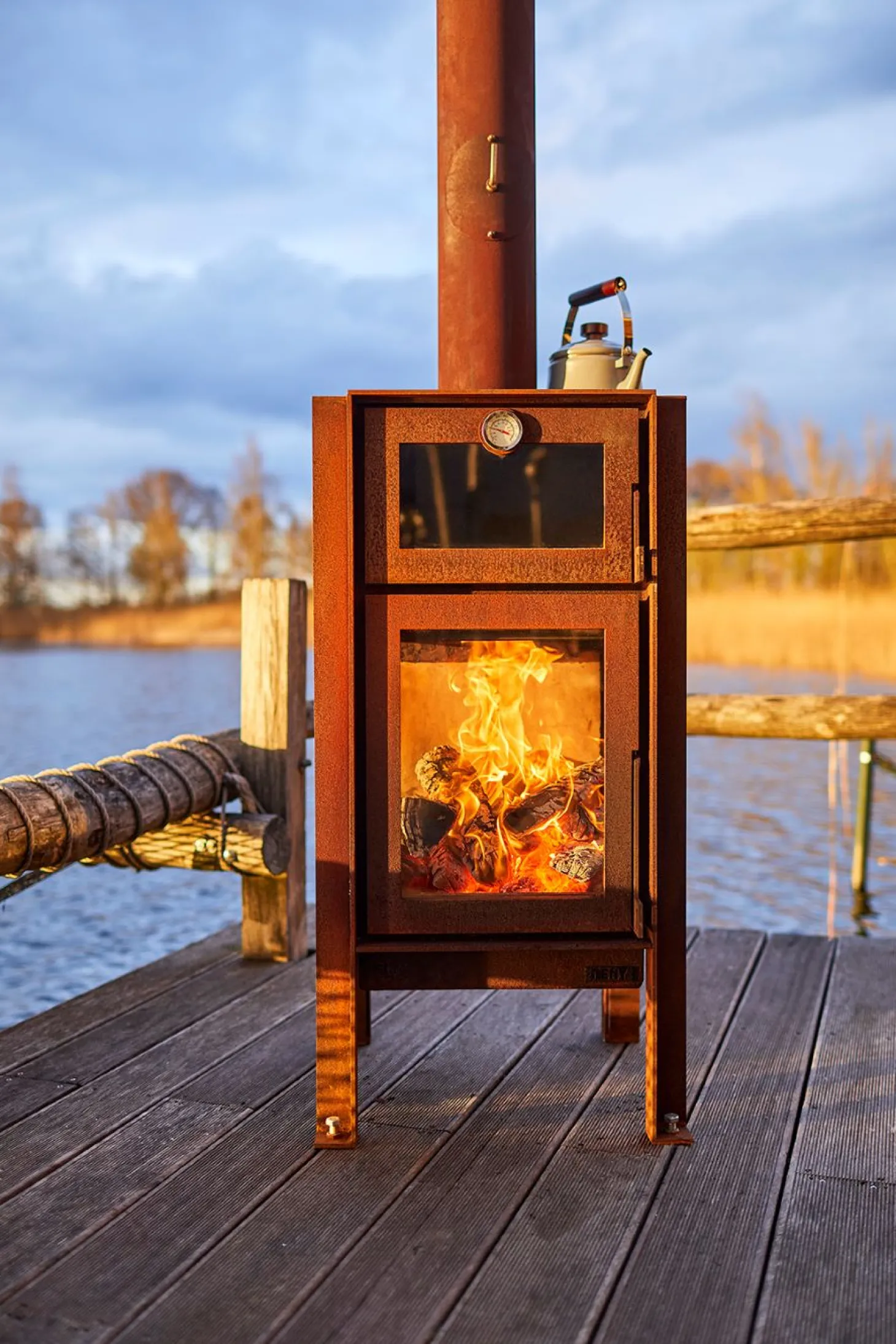 RB73 Outdoorofen aus Cortenstahl Quercus