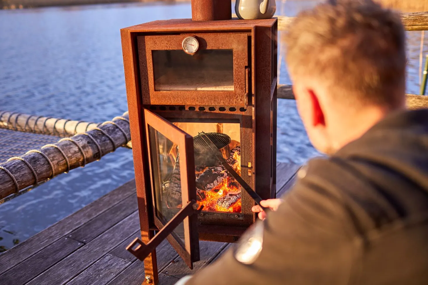 RB73 Outdoorofen aus Cortenstahl Quercus