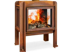 RB73 Terrassenkamin Fennek Fuchs 80 mit 4 Seiten Glas