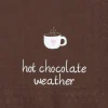 Räder Braune Cocktailserviette "hot chocolate weather"