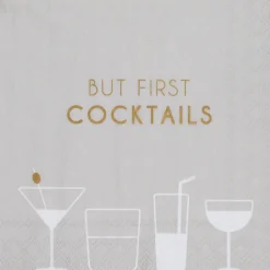 Räder Cocktailserviette 12,5x12,5 cm - But first Cocktails