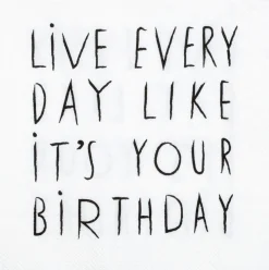 Räder Cocktailserviette 25x25 cm Live every day like it´s your birthday
