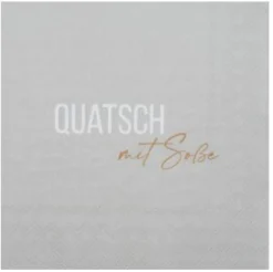 Räder Dining Serviette Quatsch mit Soße 33*33 cm grau