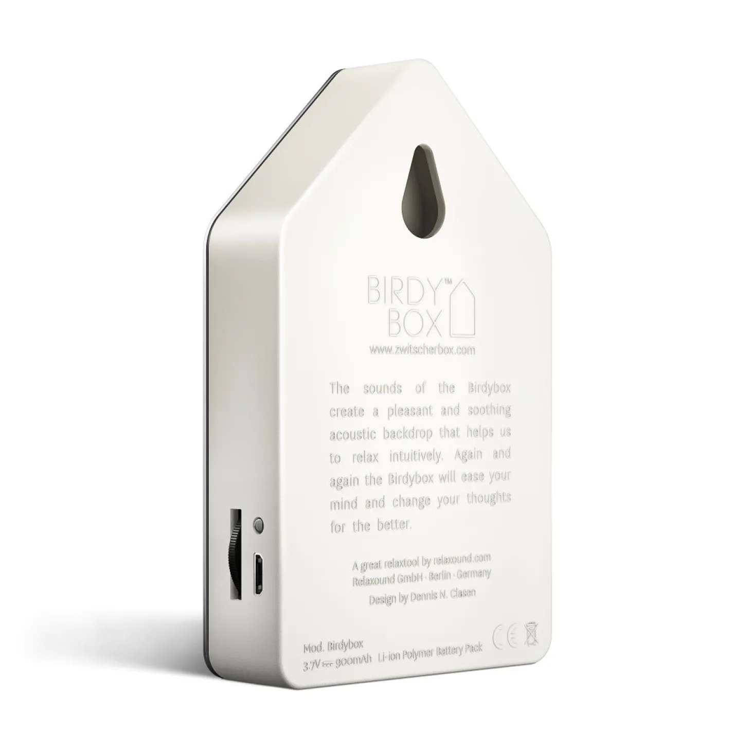 Relaxound Birdy Box Edelstahl Silber