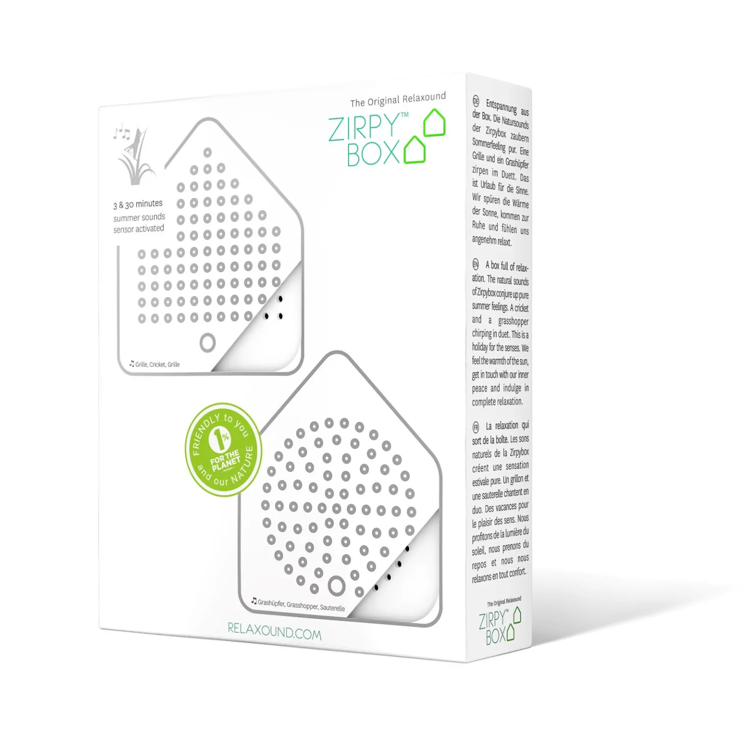 Relaxound Zirpybox 2er-Set Weiß