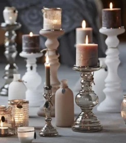 Riverdale Duftkerze ohne Duft mokka 9x9 cm glatt