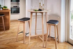 SACKit Nordic Barhocker – Eiche kreuznaht (73cm) Leder Ultra Brandy