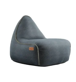 SACKit RETROit Canvas Sitzsack Sparset – Loungsessel und Hocker (Indoor) petrol