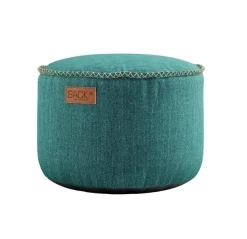 SACKit RETROit Cobana Outdoor Sitzsack Loungsessel mit Hocker – Sparset petrol melliert