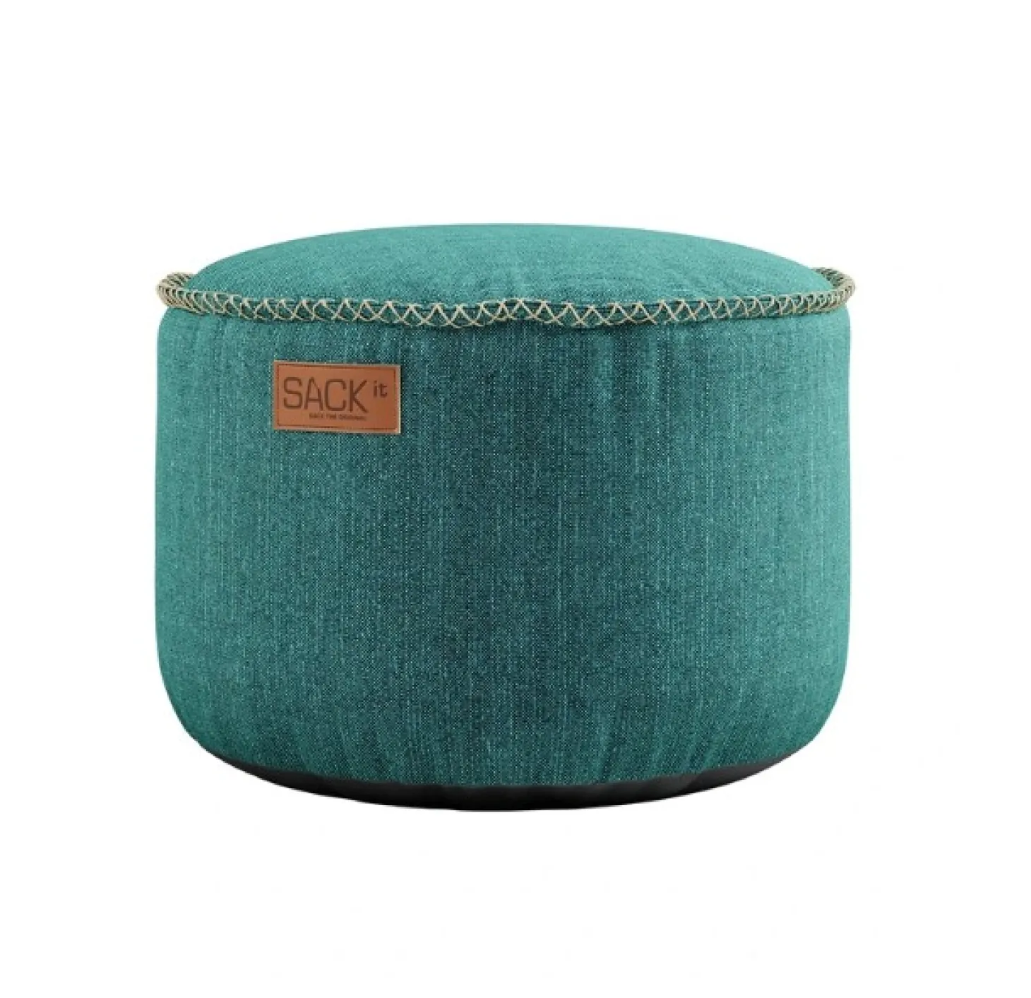 SACKit RETROit Cobana Outdoor Sitzsack Loungsessel mit Hocker – Sparset petrol melliert